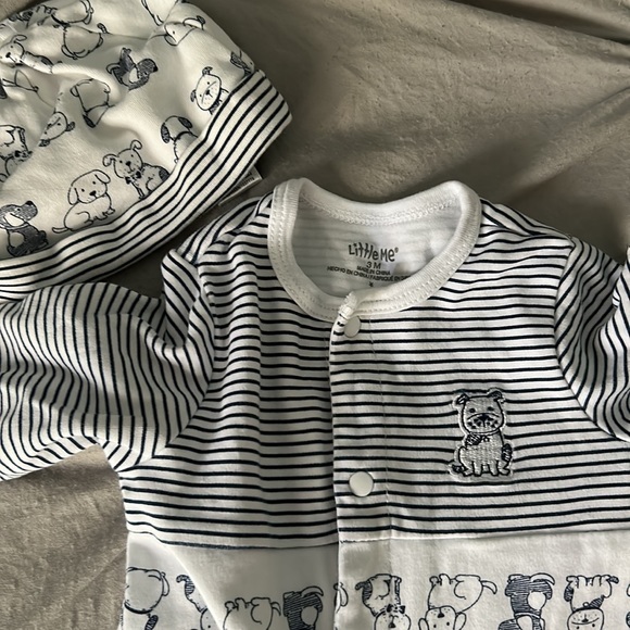 Little me footie and hat set - Picture 2 of 3